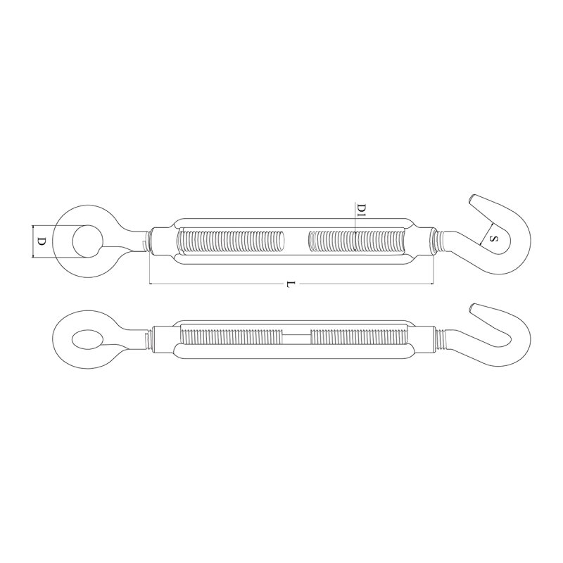 Talamex Open Riggingscrew With Eye And Hook : Barrus